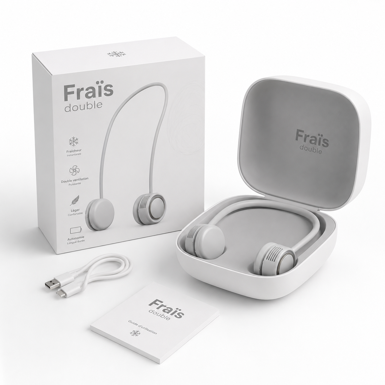 Clip du ventilateur portable Le FRAÏS Double fixé sur une ceinture